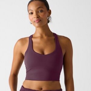 Fabletics Anywhere Cropped Built-In Bra Tank - Fuschia